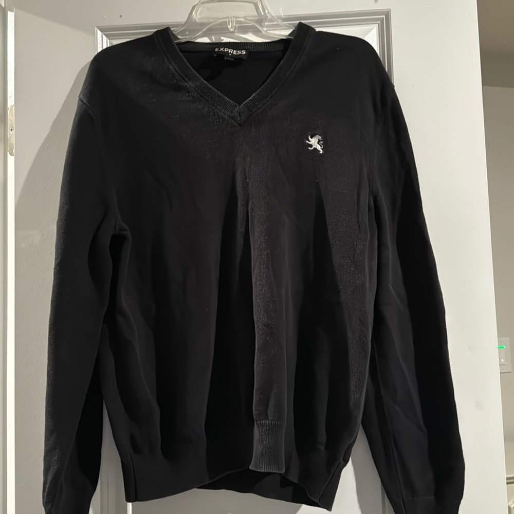 Men’s large black Express v-neck sweater